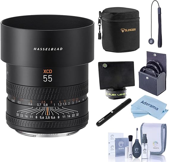 Hasselblad XCD 55mm f/2.5 V Lens, Bundle with Soft Case, 72mm Filter Kit, Shade, Pen Cleaner and Cleaning