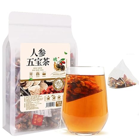 Plant Gift Ginseng Five Herbal Tea Tea Tea Bags 250 g / 8.81 oz (5 g x 50 Bags)