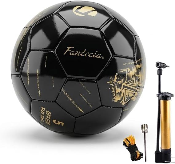 Football Size 5,PU Leather Indoor/Outdoor Football for Youth & Adult