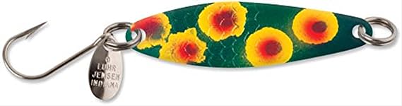Luhr Jensen 2 Needlefish Red Dot Frog/Brass Back (1051-002-0067)