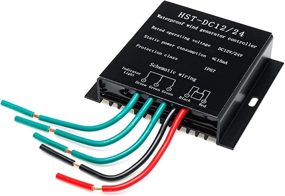 New 12V 24V 48V 6000W-8000W MPPT Wind Turbine Generator Controller Low Volatge Charging Booster Controller IP67 LED Voltage Screen,24v