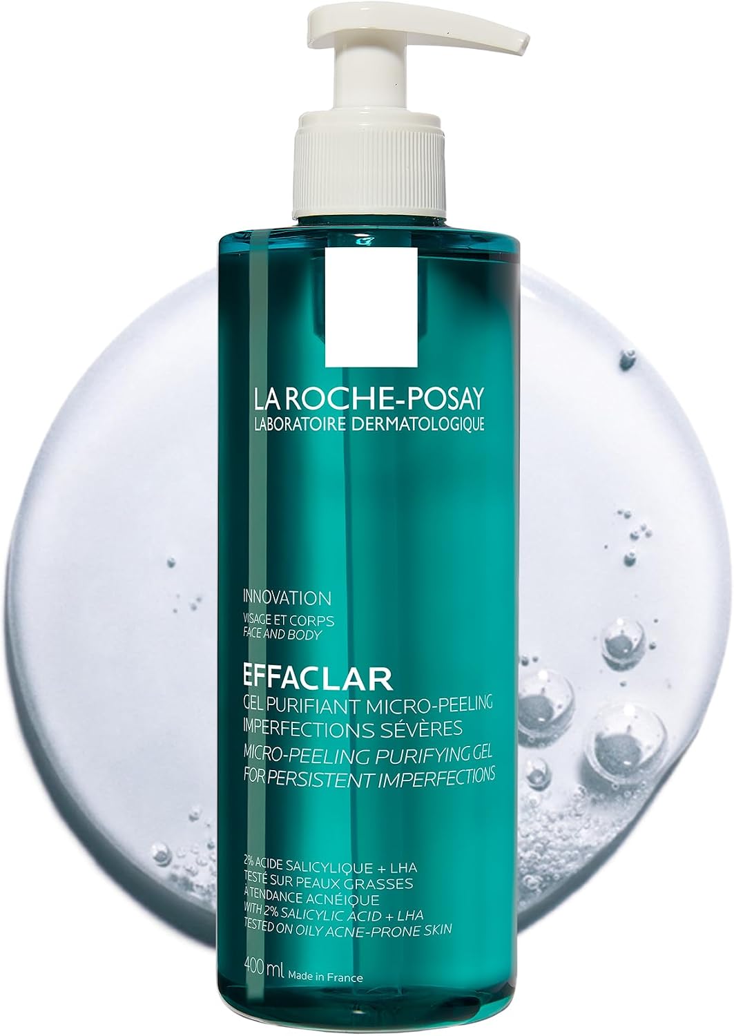 La Roche-Posay Effaclar Micro-Peeling Purifying Gel Wash for Oily, Blemish-Prone Skin 400ml