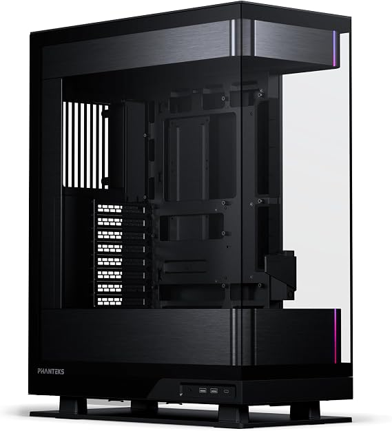 Phanteks Evolv X2 Mid-Tower, E-ATX, ATX Gaming PC Case, Vertical Airflow Design, Tempered Glass Panels, Brushed Aluminum Interior, Integrated ARGB Lighting, Black