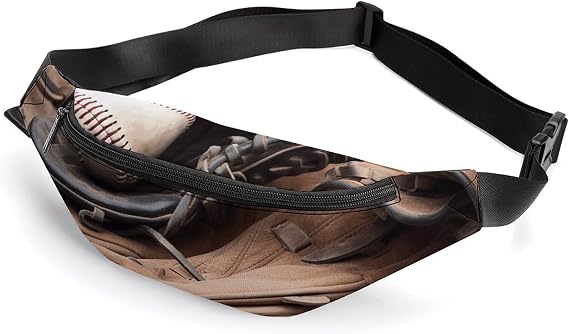 Fanny Pack for Men Women Belt Bag Baseball Equipment Crossbody Waist Pack for Travel Walking Running Bum Bags