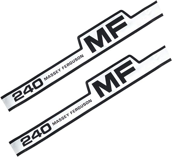 AEspares Massey Ferguson 240 Tractor Bonnet Side Decal Emblem Sticker Set Of 2 Unit