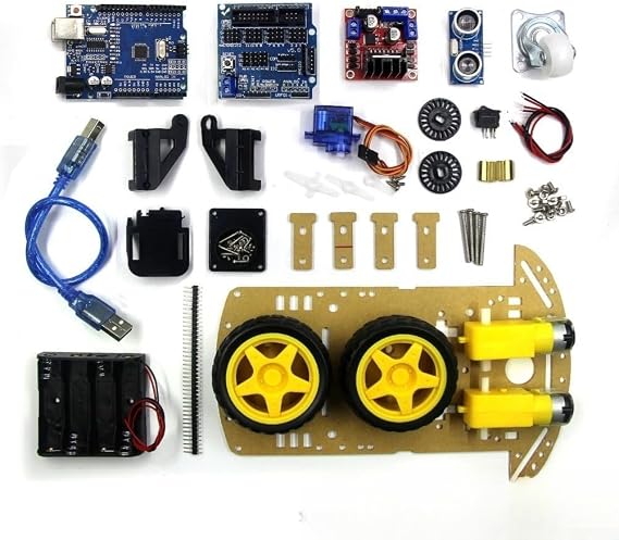 Two Wheel Car Robot Chassis With Camera And Distance Sensor For Obstacle Avoidance Compatible With R3 Board And Motor Driver DIY Assembly Set