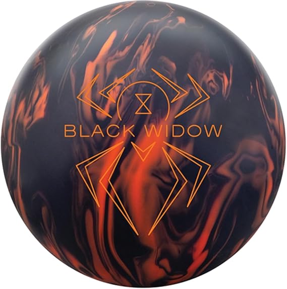 Bowlerstore Products Hammer Pre-Drill, Black Widow 3.0 Bowling Ball, Black/Orange, 15-Pound