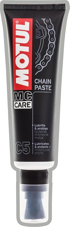 Motul C5 Chain Paste Motorcycle Chain Lube with Brush Applicator for O-Ring, X-Ring & Z-Ring Chains, Long-Lasting Protection 150ml