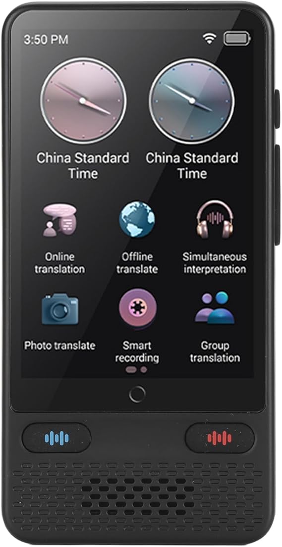 S85 Ai Language Translator Device, Two Way Real Time Voice Translator with Online Offline Translation, Support 138 Languages, Portable Translator for Travel, Business