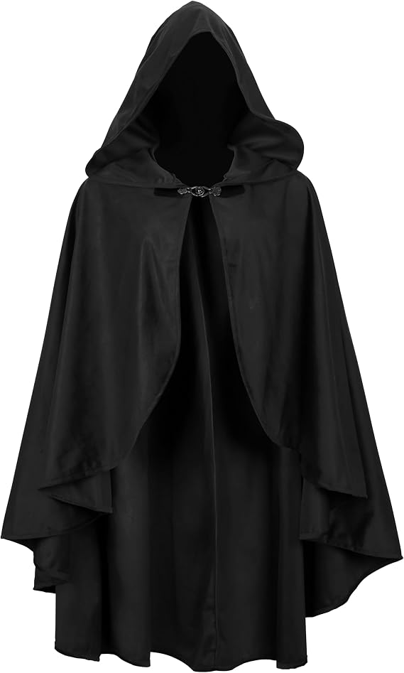 Medieval Curved Costume Cape, 8 Colors, One Size for Halloween & Ren Faire | Event-Ready Layer: A simple costume layer for themed parties, Halloween dress-up, Renaissance events, and festival occasions.