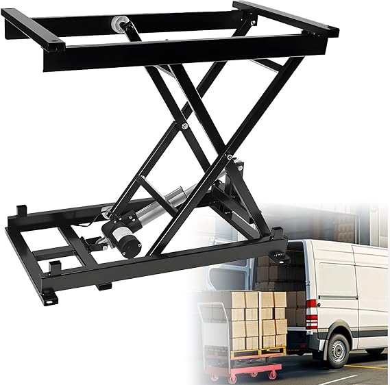 Height Adjustable Lifting Platform,Electric Lifting Platform,Steel material,with Remote Control,Lift Table for Material Handling and Transportation,Etc