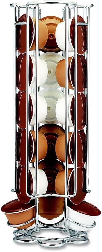 Fackelmann 20990 Metal Dispenser for Krups Dolce Gusto Capsules 18 Capsules 3 Columns