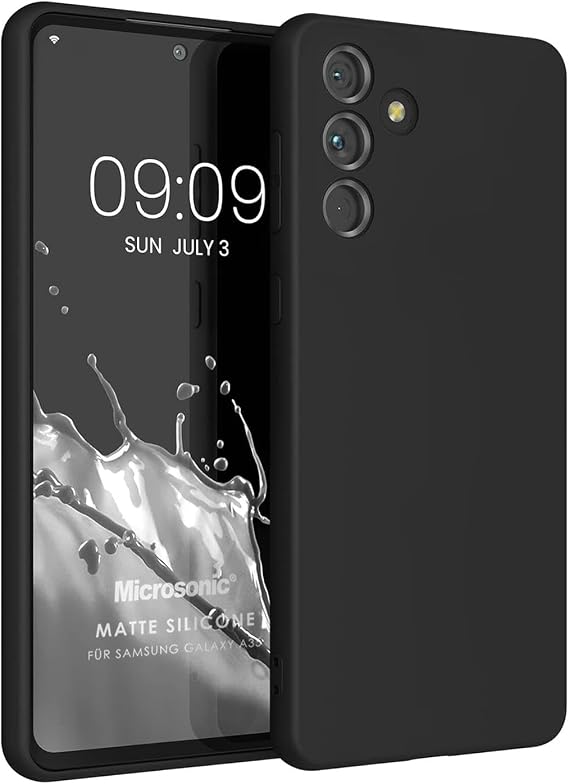 Microsonic Matte Silicone Case Black for Samsung Galaxy A55 [Case Compatible with Galaxy A55 - Black]