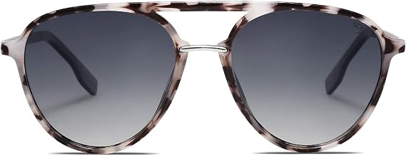 SOJOS Retro Aviator Polarized Sunglasses Double Bridge Ladies Shades SJ2078 | For Women & Men Gafas De Sol, UV Protection, Pilot Sun Glasses