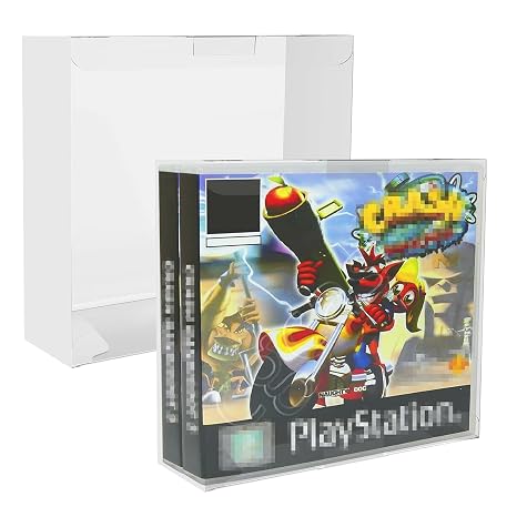 10-Pack Clear Box Protectors Compatible with Sony PlayStation (PS1) Dual-Disc Game Cases, PET Plastic Protective Sleeves, Scratch-Resistant, Anti-Dust