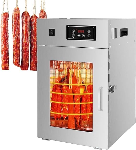 Food Dehydrator Stainless Steel Rotary Meat Dryer Commercial Food Dryer LED Control Panel Household Meat Dryer