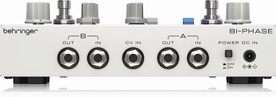 Behringer DUAL-PHASE Dual Analog Phase Shifter Pedal with 12 Opto-Couplers, External 9–12V DC Power Required (Not Included)