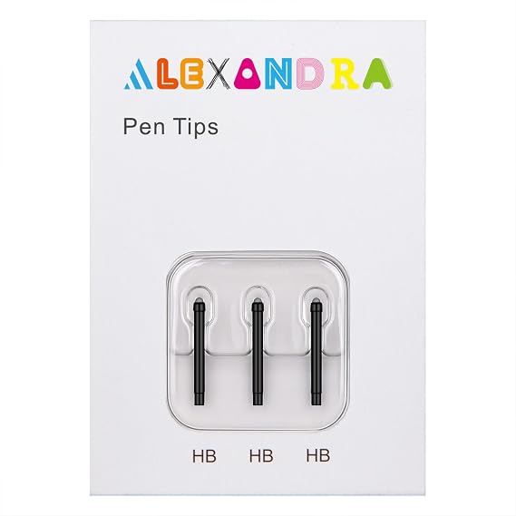 Alexandra Original Surface Pen Tips Replacement (3 HB, Default Tip) for 2017 Microsoft Surface Pen(Model 1776), Surface Pro 4 Pen