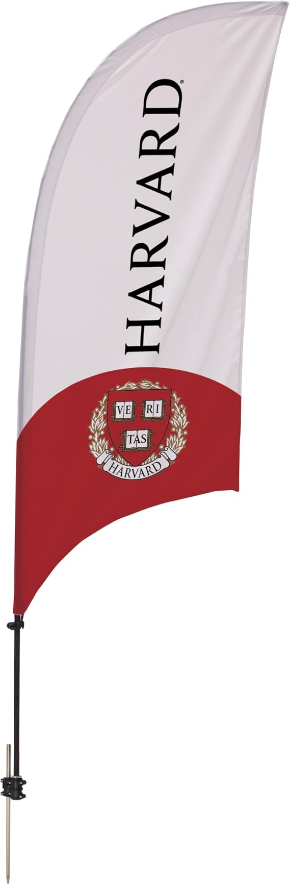 Harvard Crimson Feather Flag - Super Polyester - 7.5'