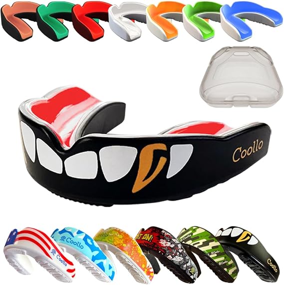 Boil and Bite Mouth Guard (Youth & Adult) Custom Fit Sport Mouthpiece for Football, Hockey, Rugby, Lacrosse,Boxing,MMA(Free Case Included)