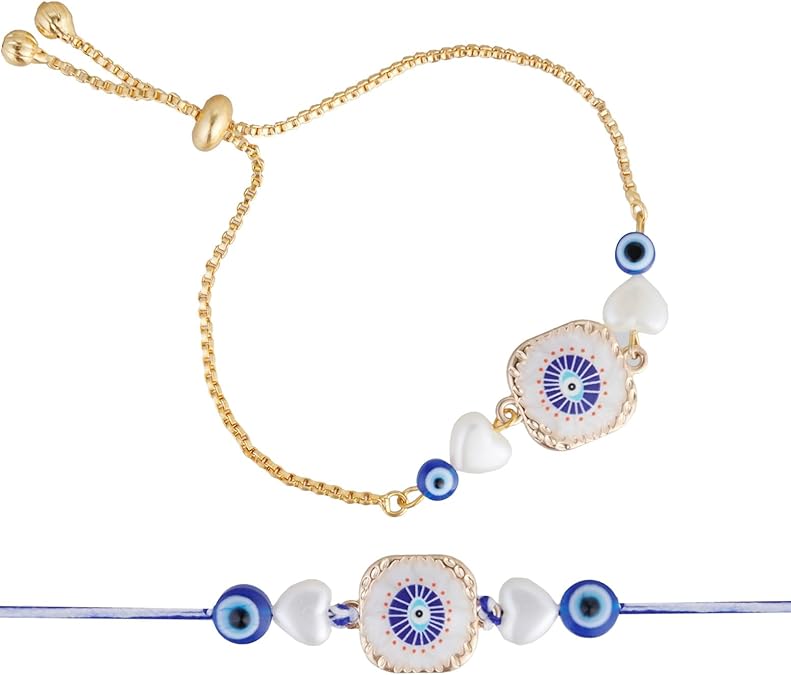 Rakhi For Brother and Bhabhi Raksha Bandhan EvilEye Bhai Bhabhi Lumba Set
