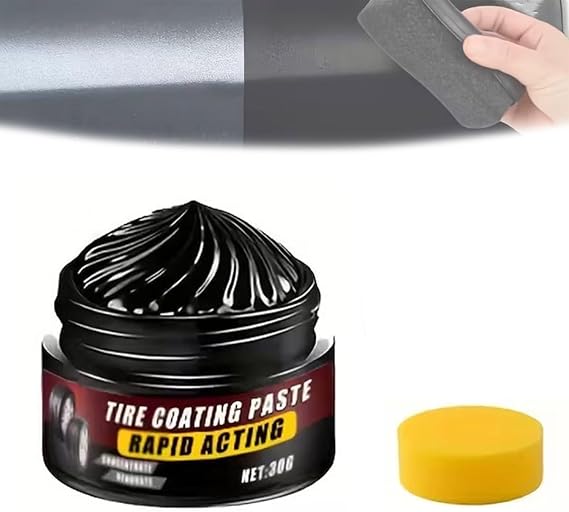 Premium Tire Coating & Trim Restorer, Cerakote Trim Restorer, Long-Lasting Ceramic Coating & UV Protection, Bring Back The Original Deep Black Shine To Rubber And Plastic ﻿(1pc)
