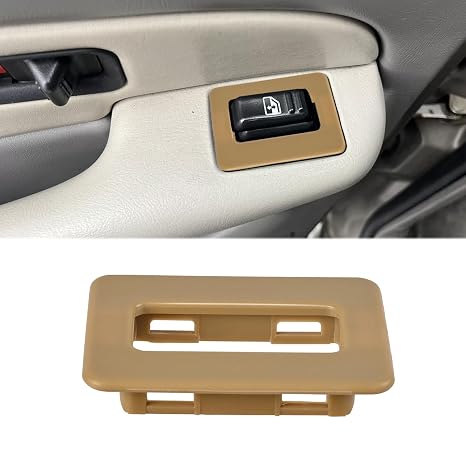 Rear Power Window Switch Trim Repair Fix,Driver Passenger Side Window Repair Button Cap Cover Replace for Escalade for Avalanche for Silverado for Tahoe for Sierra for Yukon 2000-2002(Beige)