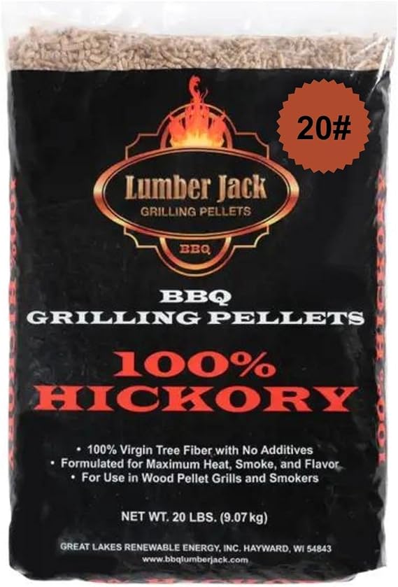100% Hickory Lumber Jack BBQ Pellets (20)