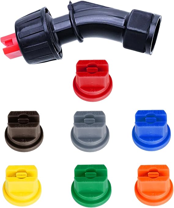 110°Flat Fan Spray Nozzles, 7PCS 0.1–0.6mm Sprayer Nozzle Tips, for the Replacement Boom Pump Sprayer Knapsack, Garden & Agricultural Tank Spraying Equipment
