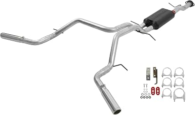 Flowmaster 17430 American Thunder Cat-Back Exhaust Kit Dual 2.5 Inch Tailpipes Aluminized Steel 3 Inch Stainless Steel Tips Compatible with 2007-2008 Chevy Tahoe GMC Yukon 4.8L 5.3L. 24WD