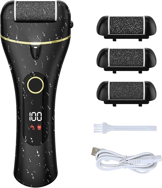 Electric Foot Scrubber Rechargeable Portable Foot Callus Remover Foot File Pedicure Kits Callus Remover for Feet Professional Pedicure Tools for Dead,Hard Cracked Dry Skin Ideal Gift