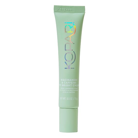 Kopari Niacinamide & Caffeine Eye Bright Cream, Fade Dark Circles & Reduce Puffiness, Tightens & Smooths Appearance of Wrinkles, 0.5 oz