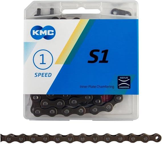 KMC, S1, Chain, Speed: 1, 1/8'', Links: 112, Brown, Black, One Size