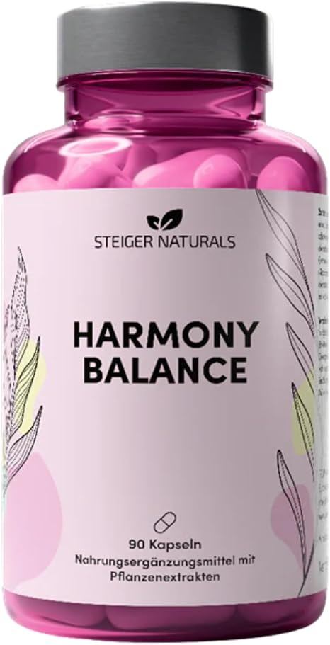 Steiger Naturals Harmony Balance - Plant Complex for Women with 10 Plant Extracts Hormone-Free Vegan Lactose Free Gluten Free 90 Capsules
