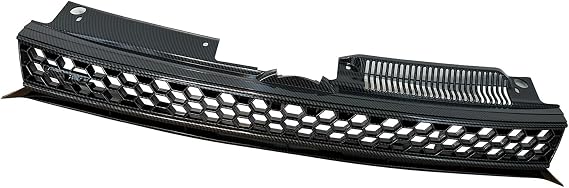 Front Grille Honeycomb for 2010 2011 2012 2013 2014 VW MK6 Golf GTI Sport, Carbon Fiber Print Grill 1K5853597