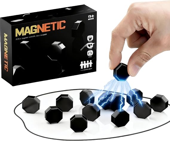 Magnet Chess Game, Magnetic Game with String and Stones, Strategy Board Games, 2 Players for Family and Kids, Holiday Essential for Family & Party & Travel & Camping, Best Gifts for Boys and Girls