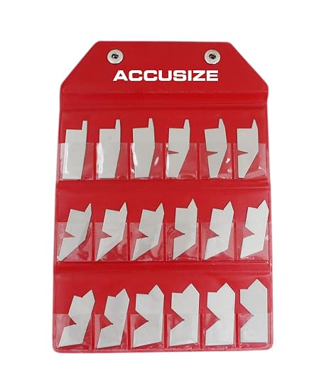 Accusize 18-Piece Angle Gage Set, Stainless Steel, Satin Finish