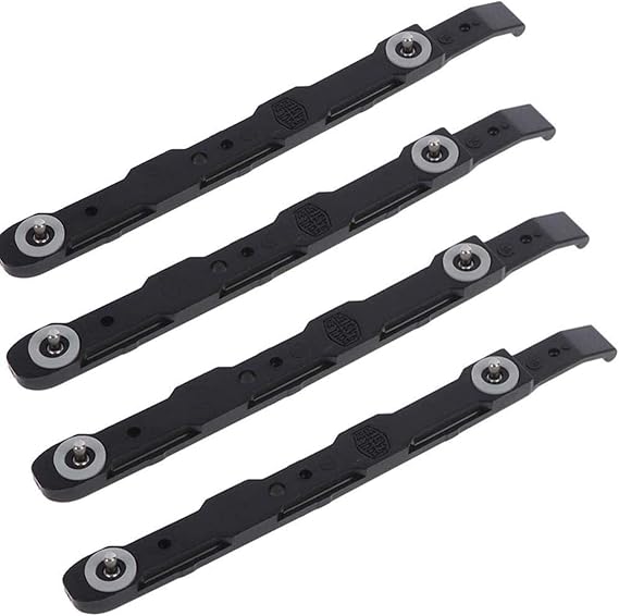4 Pcs Chassis Hard Drive Mounting Plastic Rails, Black