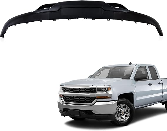 Front Bumper Lower Valance Compatible with Chevrolet Chevy Silverado 2016-2019 1500 LD W/Tow Hooks Holes Replace 84029773 GM1015134C