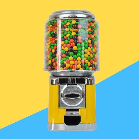 Vending Machine Candy Vending Machine for Small Candy Automatic Candy Dispenser Home/Commercial Vending Machine (Yellow)