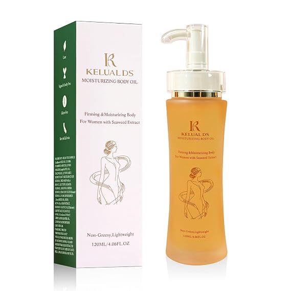 Undaria Seaweed Extract Body Oil - Firming Hydrating with Seaweed & Botanical Oil, Clean Lightweight Hydration, Vegan & Cruelty-Free, Scented, Smooths Skin for Women, 120ml/4.06oz