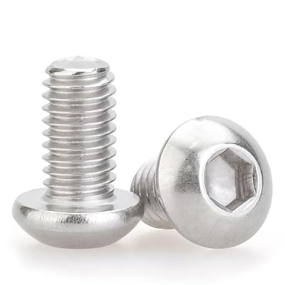 M2.5 x 3mm 100 Pcs Button Head Socket Cap Screws, 304 Stainless Steel 18-8, Fully Threaded, Bright Finish, Allen Hex Drive, Includes Hex Wrench, for Furniture, DIY, 3D Printing
