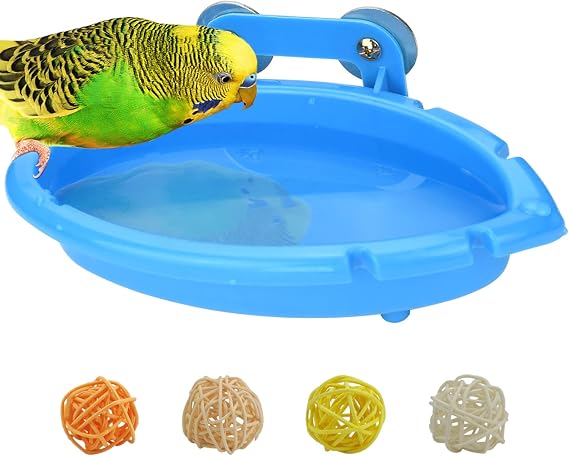 Mygeromon Bird Bath for Cage Parakeet Bathtub Budgie Shower Tub Indoor