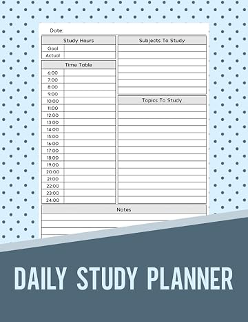 Daily Study Planner: Undated Planner For Students
