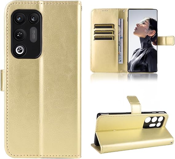 ZTE Nubia RedMagic 11 Air Case [Wallet Case] [Kickstand] [Card Slots] [Magnetic Flip Cover] Compatible with ZTE Nubia RedMagic 11 Air Smartphone(Golden)