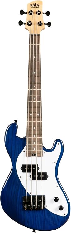 Kala U-Bass Solid Body 4-String Sapphier Blue Fretted with Bag