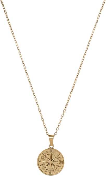 CRAFTD | Compass Pendant Necklace | 20.5" Link Chain