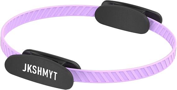 JKSHMYT Pilates Ring - Double Handle Exercise Circle, Fitness Magic Circle - Perfect for Yoga, Core Training, Physical Therapy and Toning Thighs, Abs and Legs