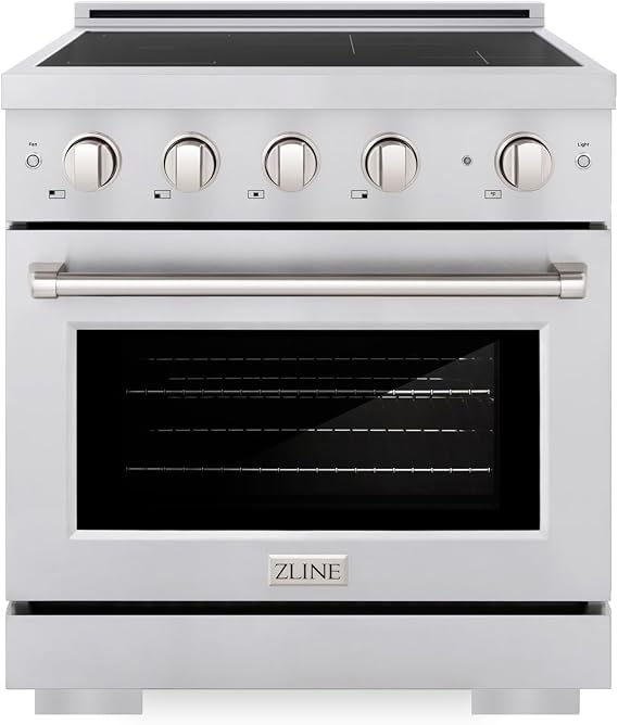 ZLINE 30 in. 4.2 cu. ft. Paramount Induction Range with 4 Element Cooktop and Electric Convection Oven in Stainless Steel (SINR30)