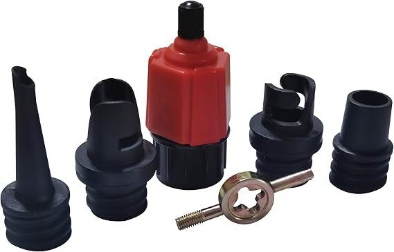 Air Pump adapters SUP Paddleboard Pump Adapter Valve Adapter with 4 Air Valve Nozzles
